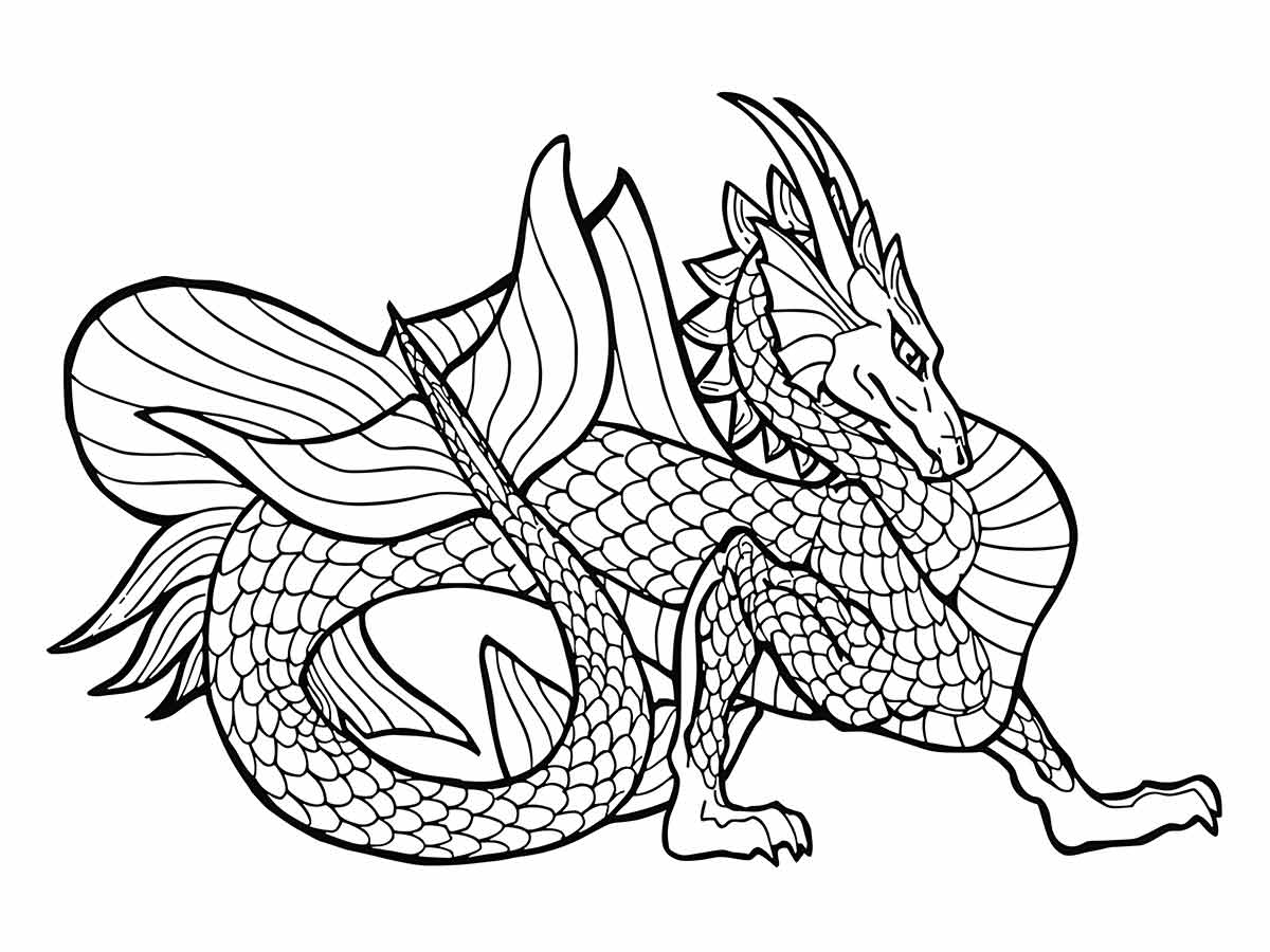 dragao para colorir 7