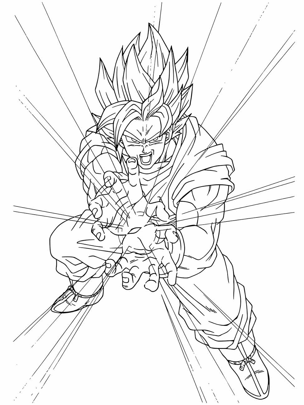 dragon ball z para colorir