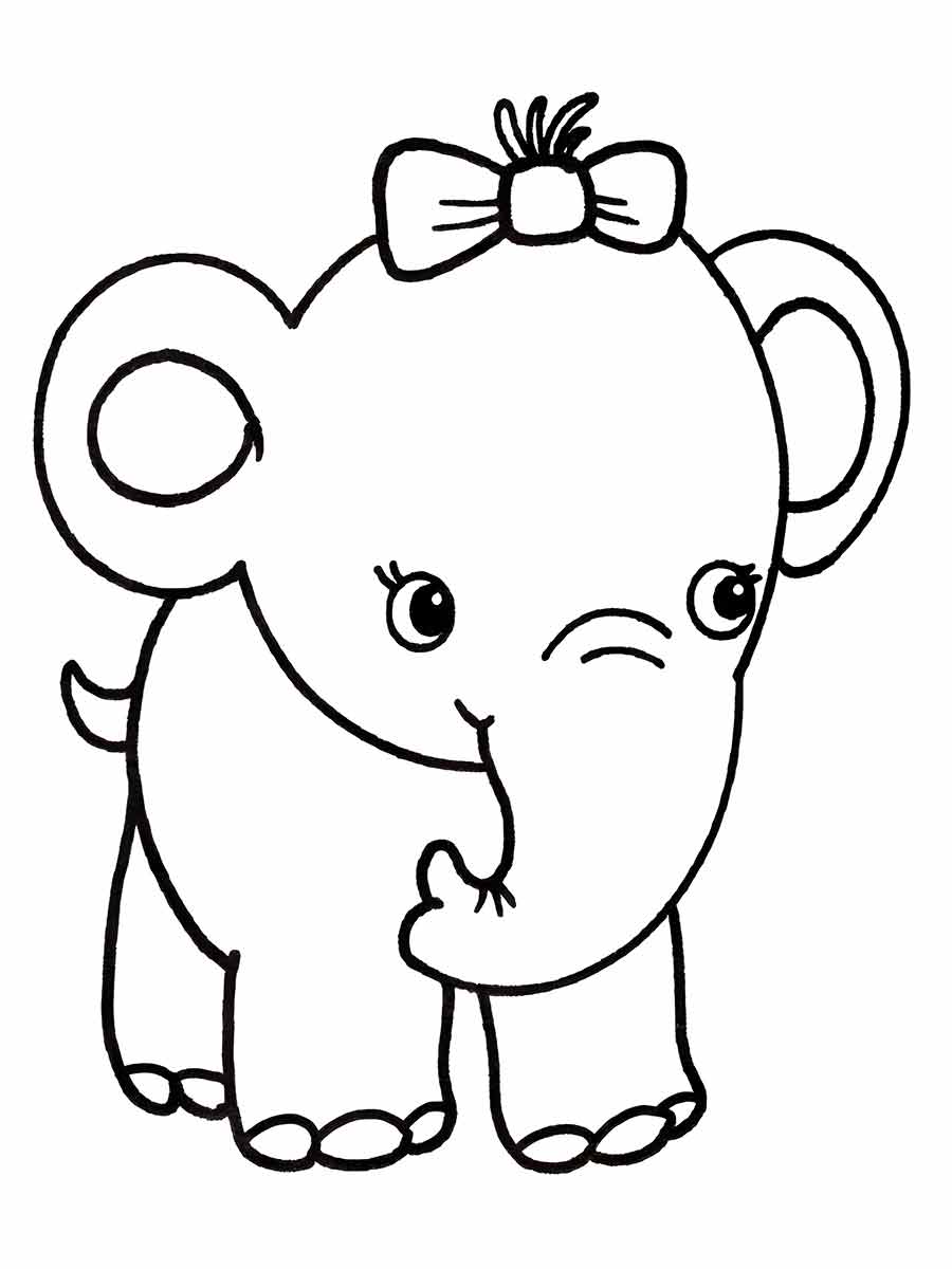 elefante desenho infantil para colorir 2