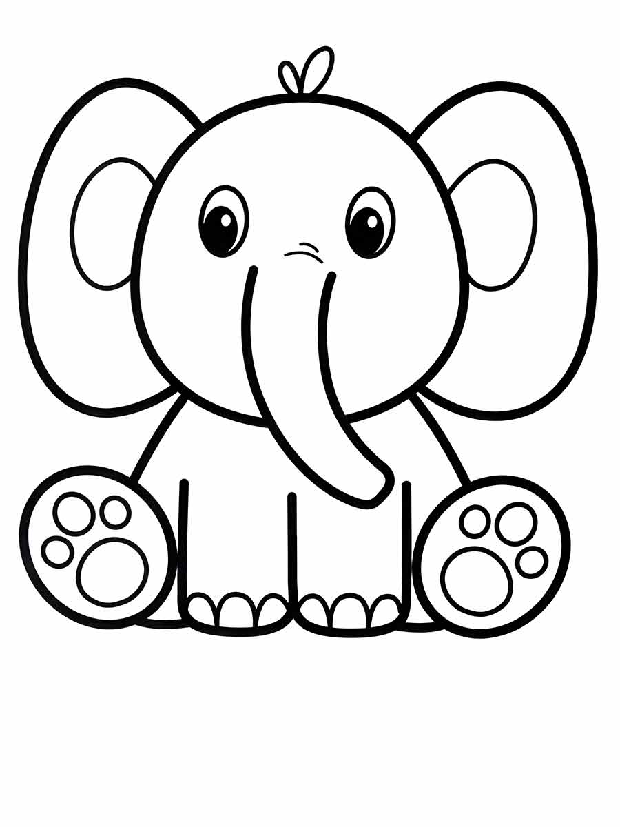 elefante desenho infantil para colorir