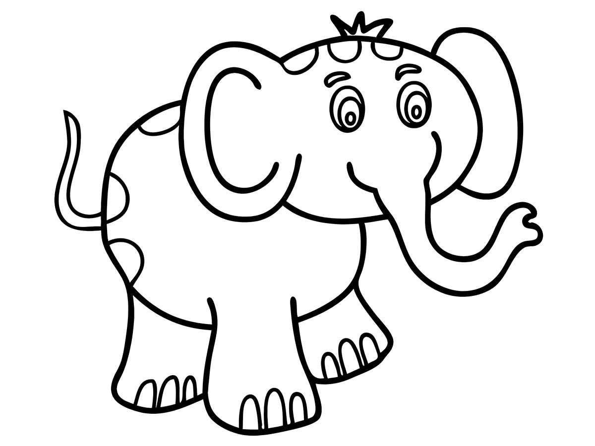 elefante para colorir 1