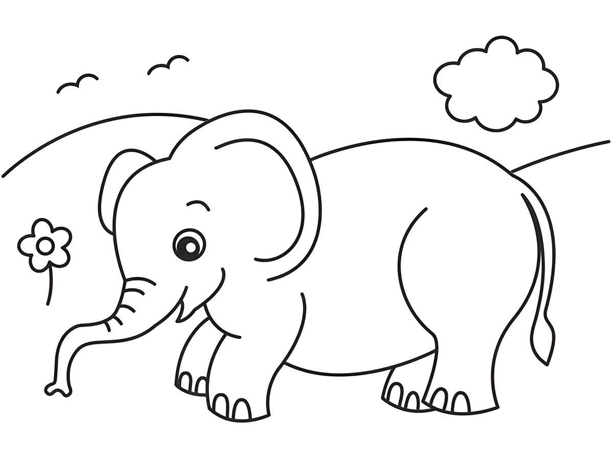 elefante para colorir 10