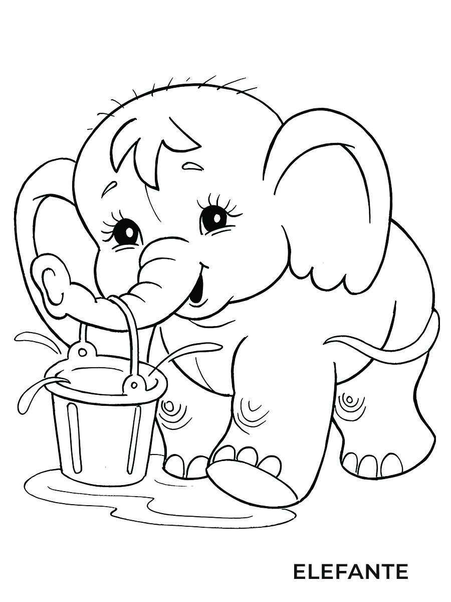 elefante para colorir 4