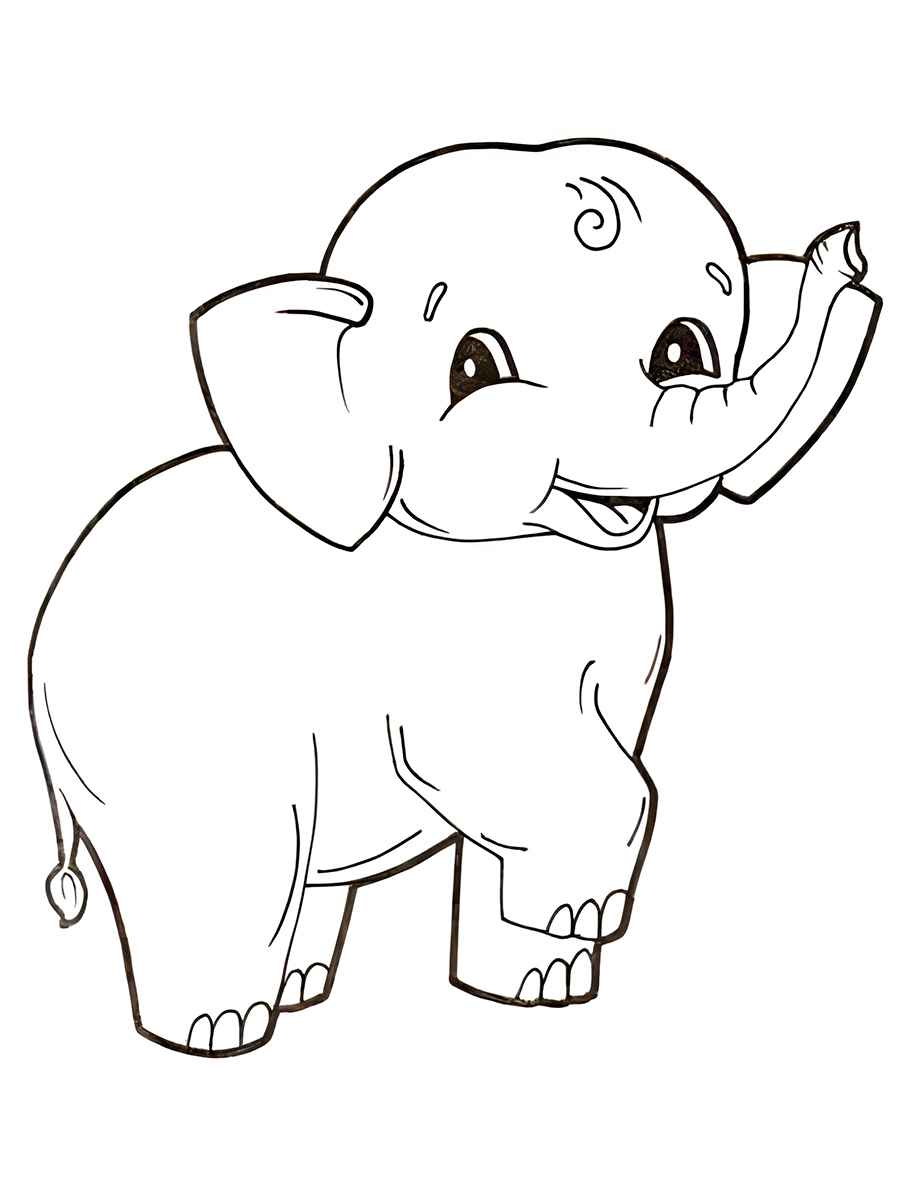 elefante para colorir 8