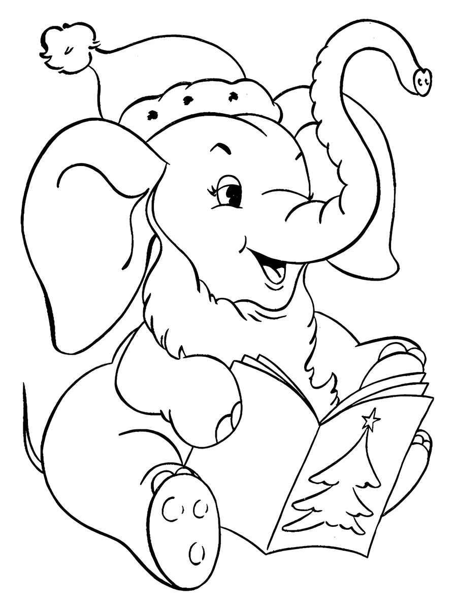 elefante para colorir 9