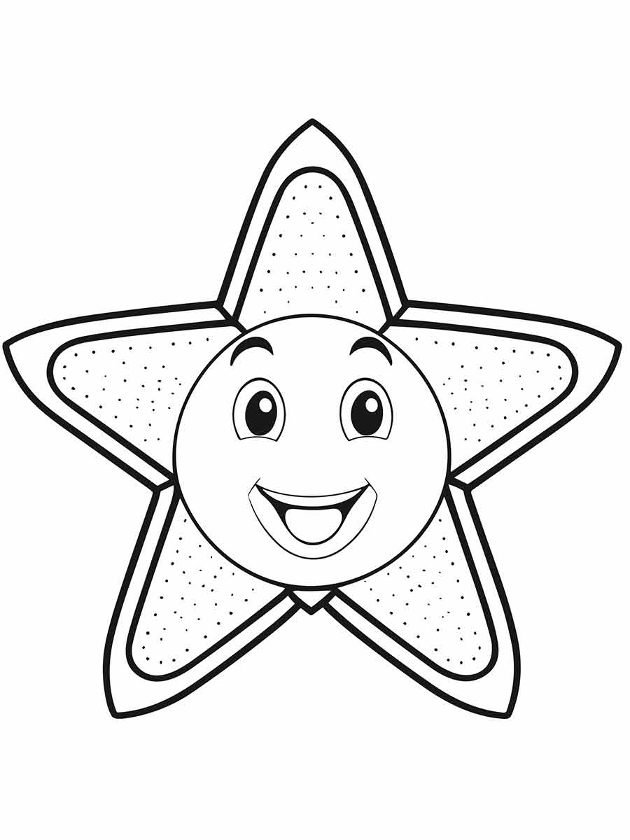 estrela para colorir emoji feliz