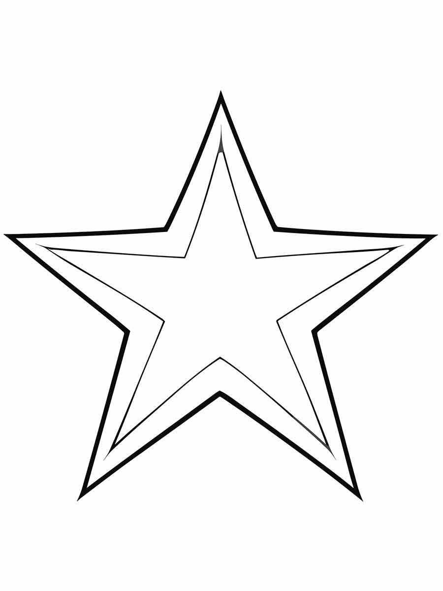 estrelas vazadas para colorir