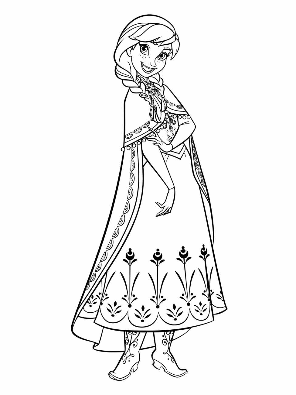 frozen para colorir 1