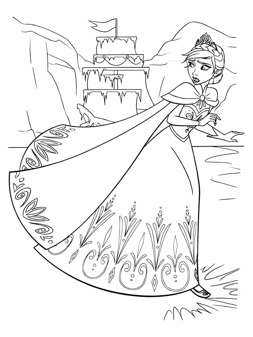 frozen para colorir 42