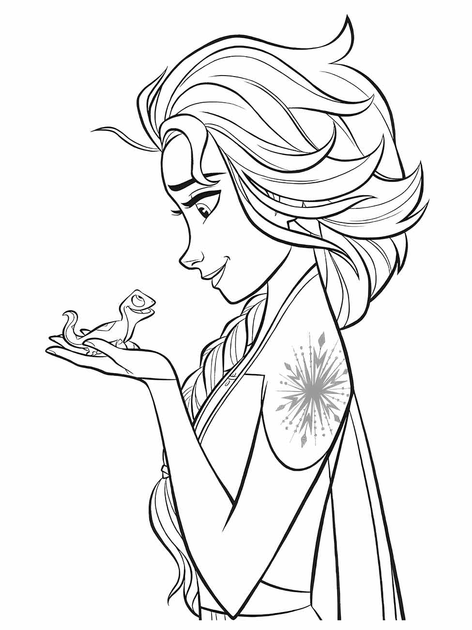 frozen para colorir 8