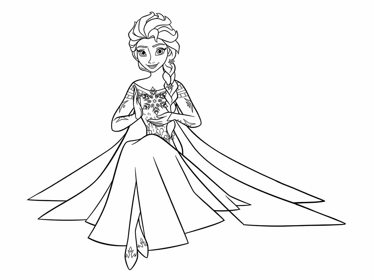 frozen para colorir 9