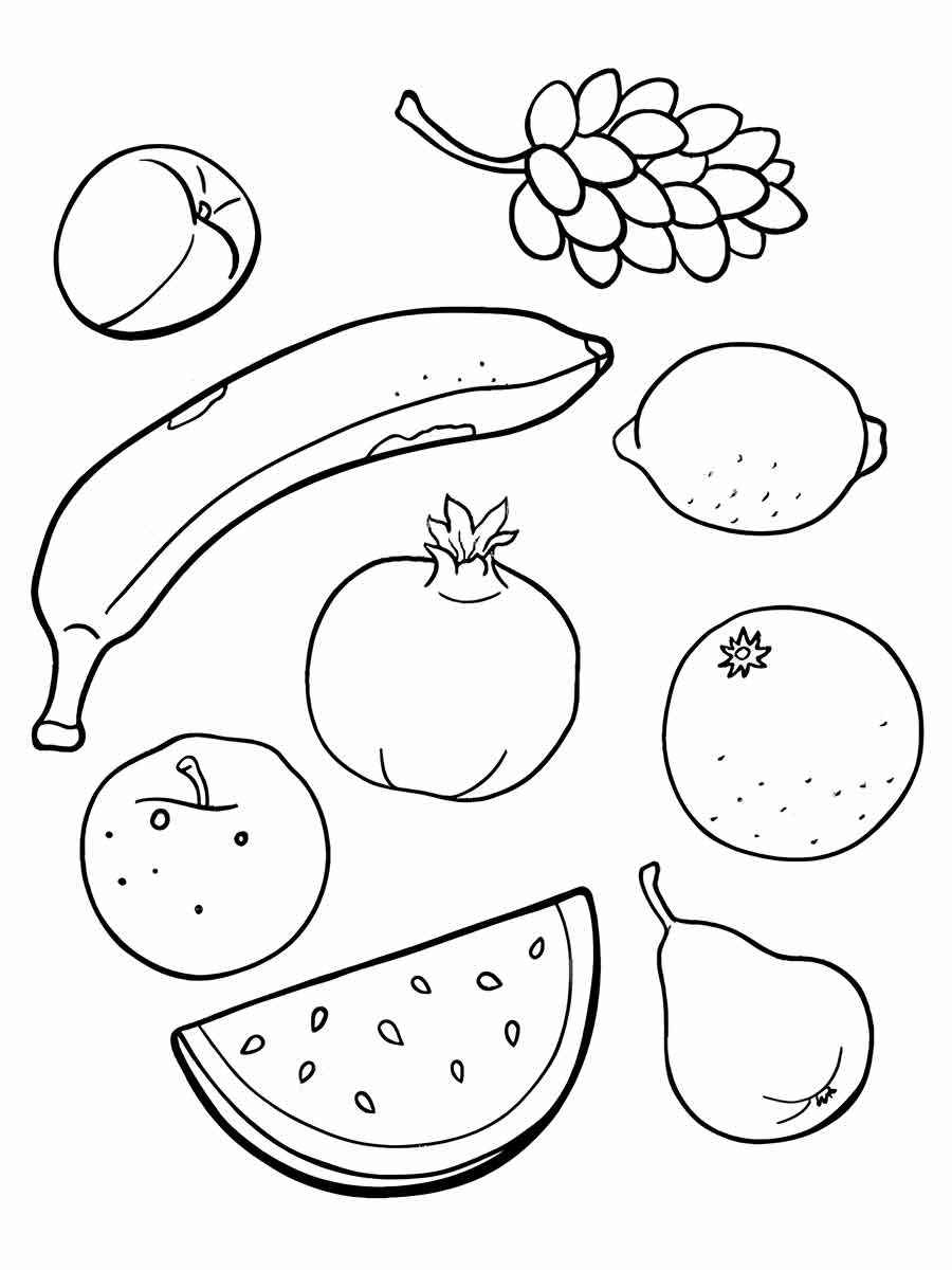 frutas para colorir 11