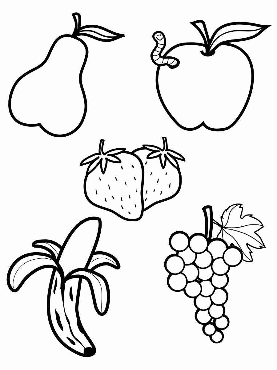 frutas para colorir 3