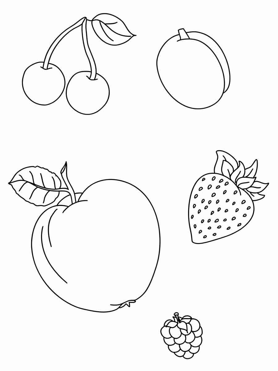 frutas para colorir 4