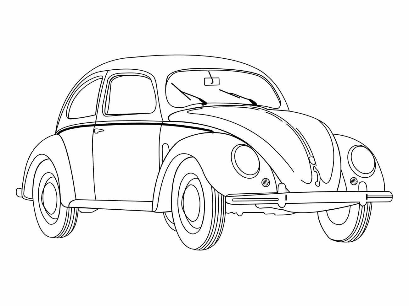 fusca para colorir