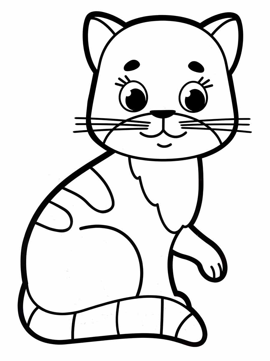 gatinho desenho infantil para colorir 2