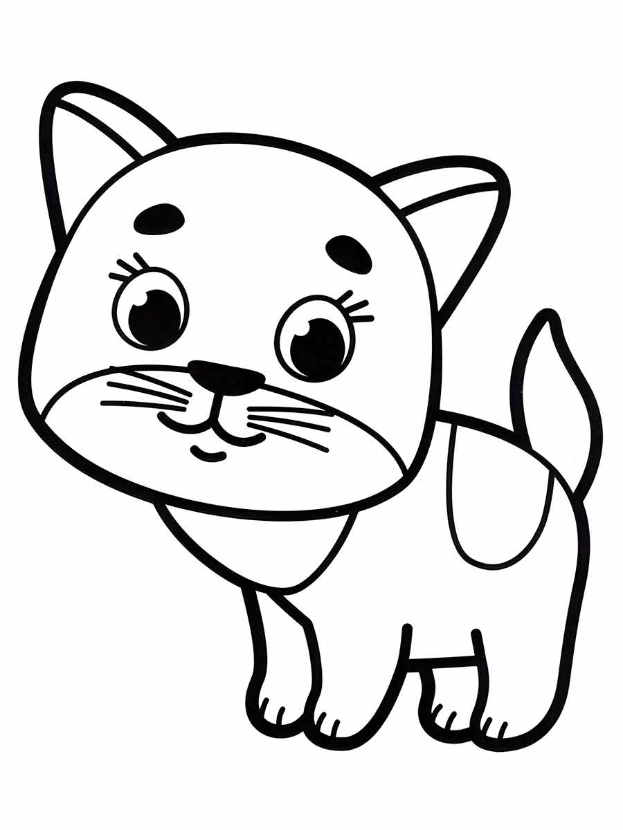 gato bebe desenho infantil para colorir