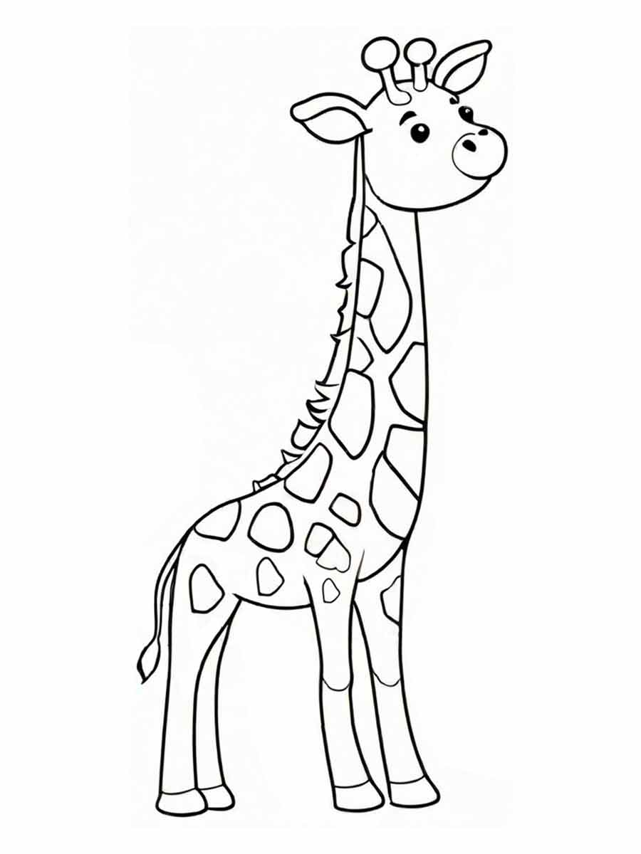 girafa para colorir 1