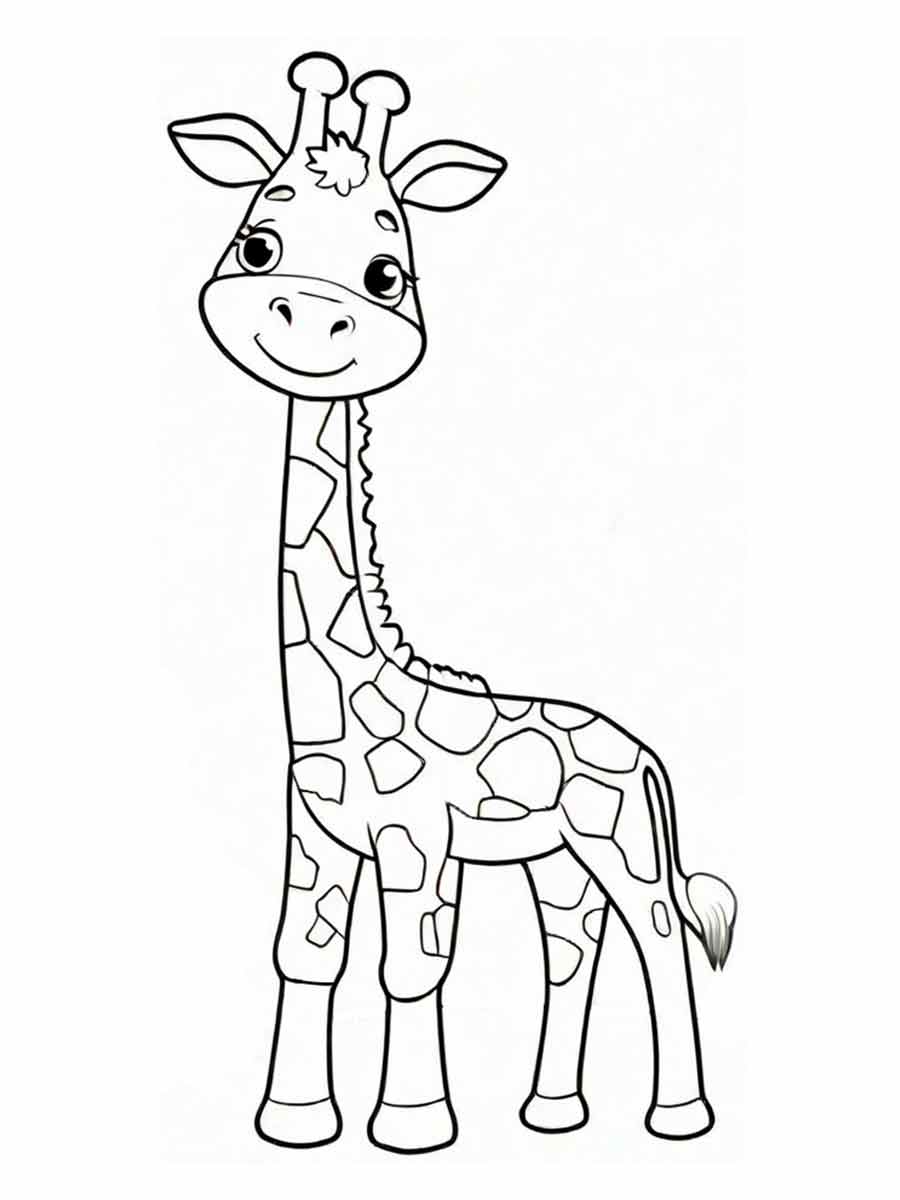 girafa para colorir 2