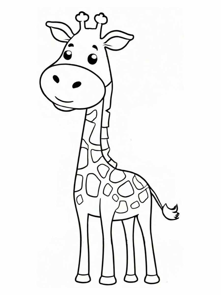 girafa para colorir 3