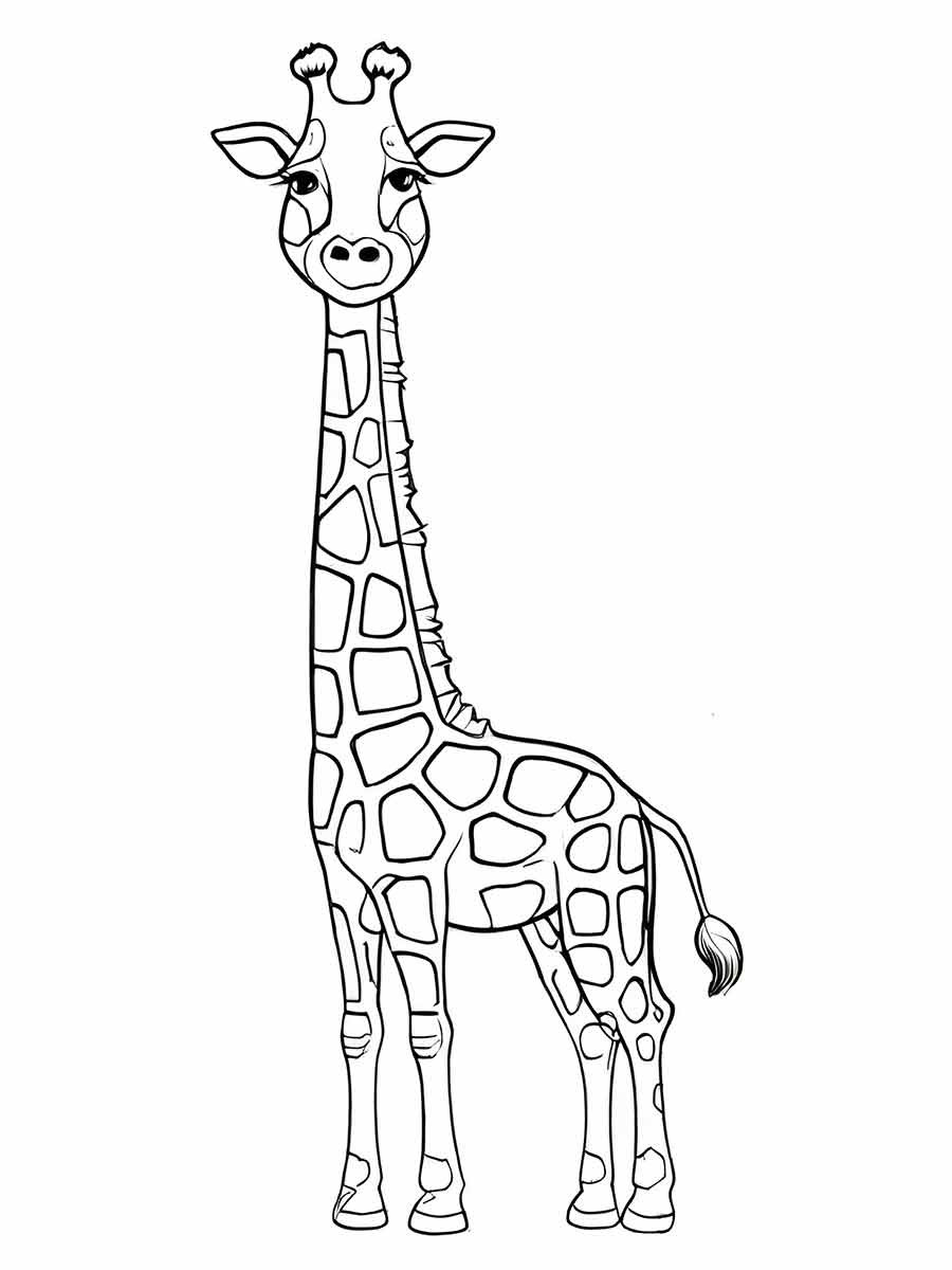 girafa para colorir 32