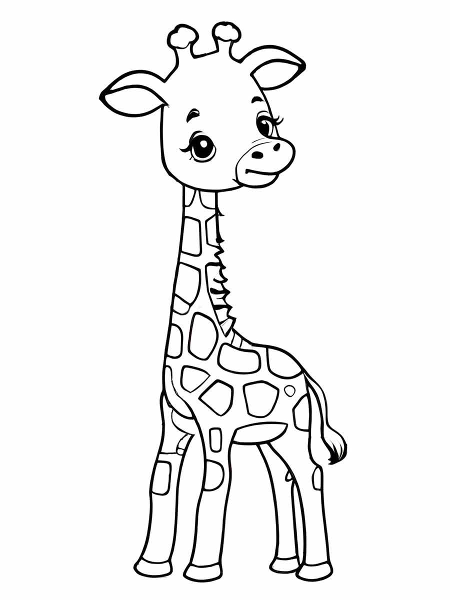 girafa para colorir 34