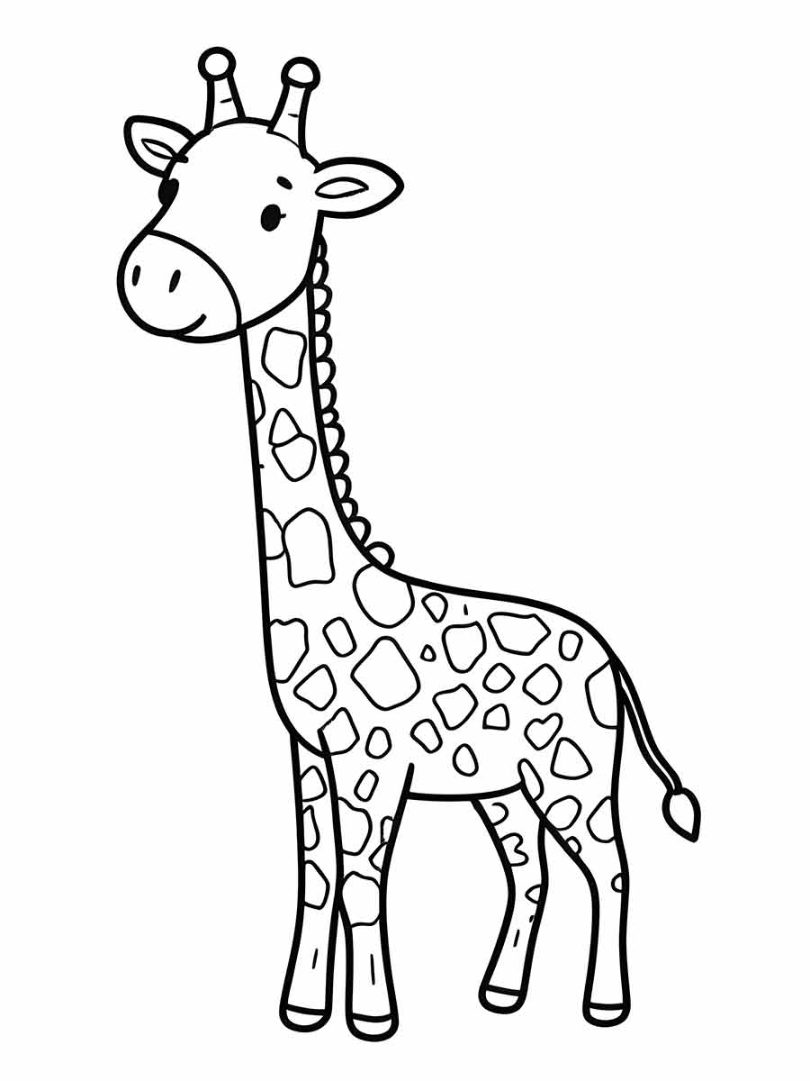 girafa para colorir 36