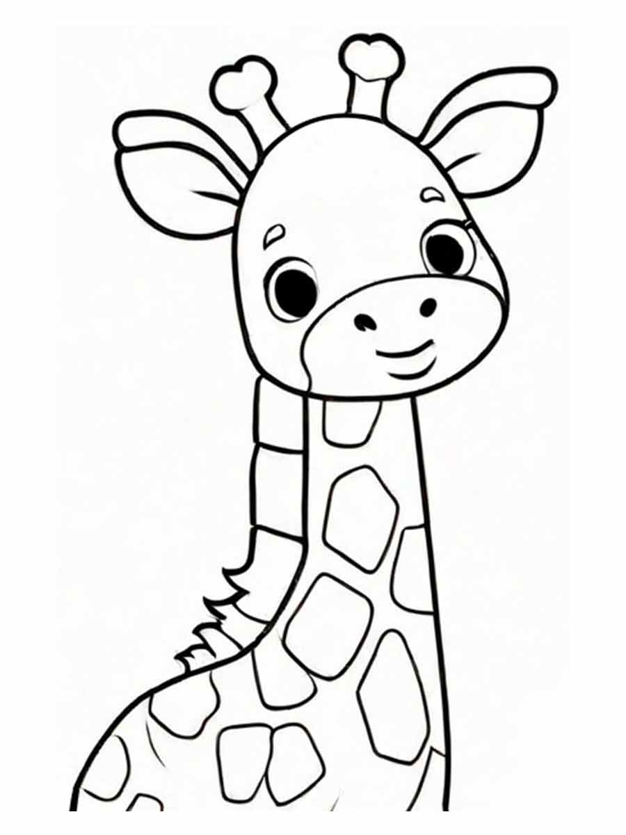 girafa para colorir 4