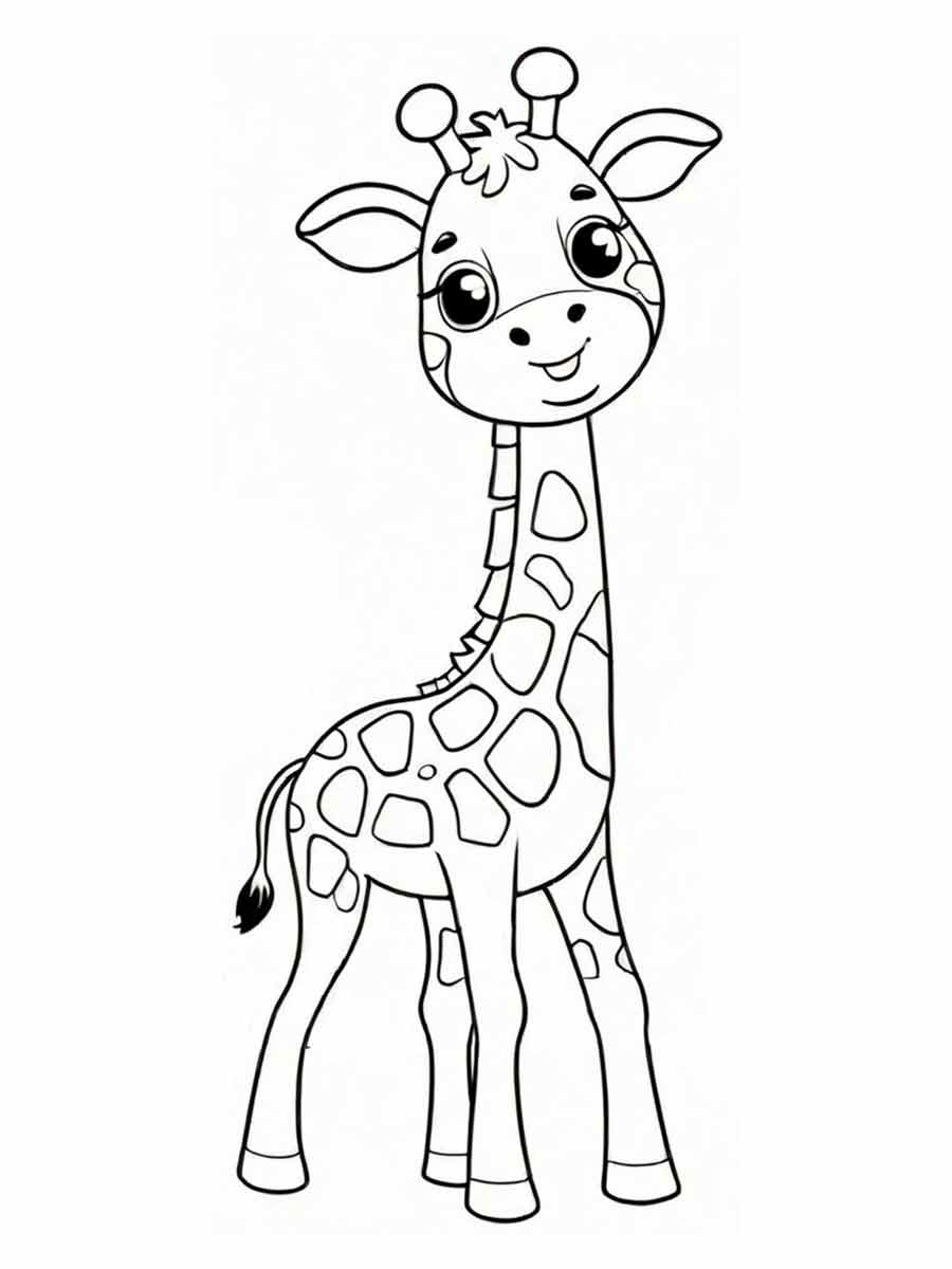 girafa para colorir