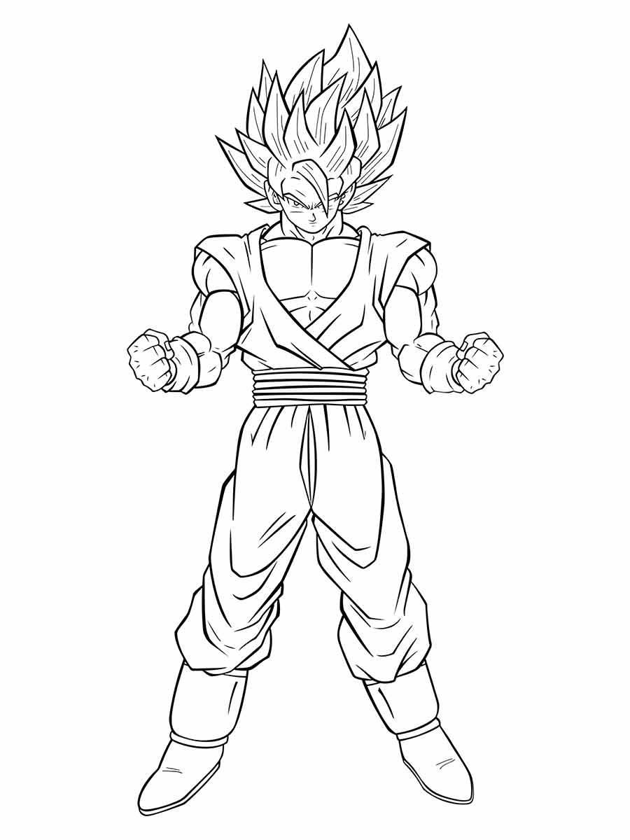 goku para colorir 1