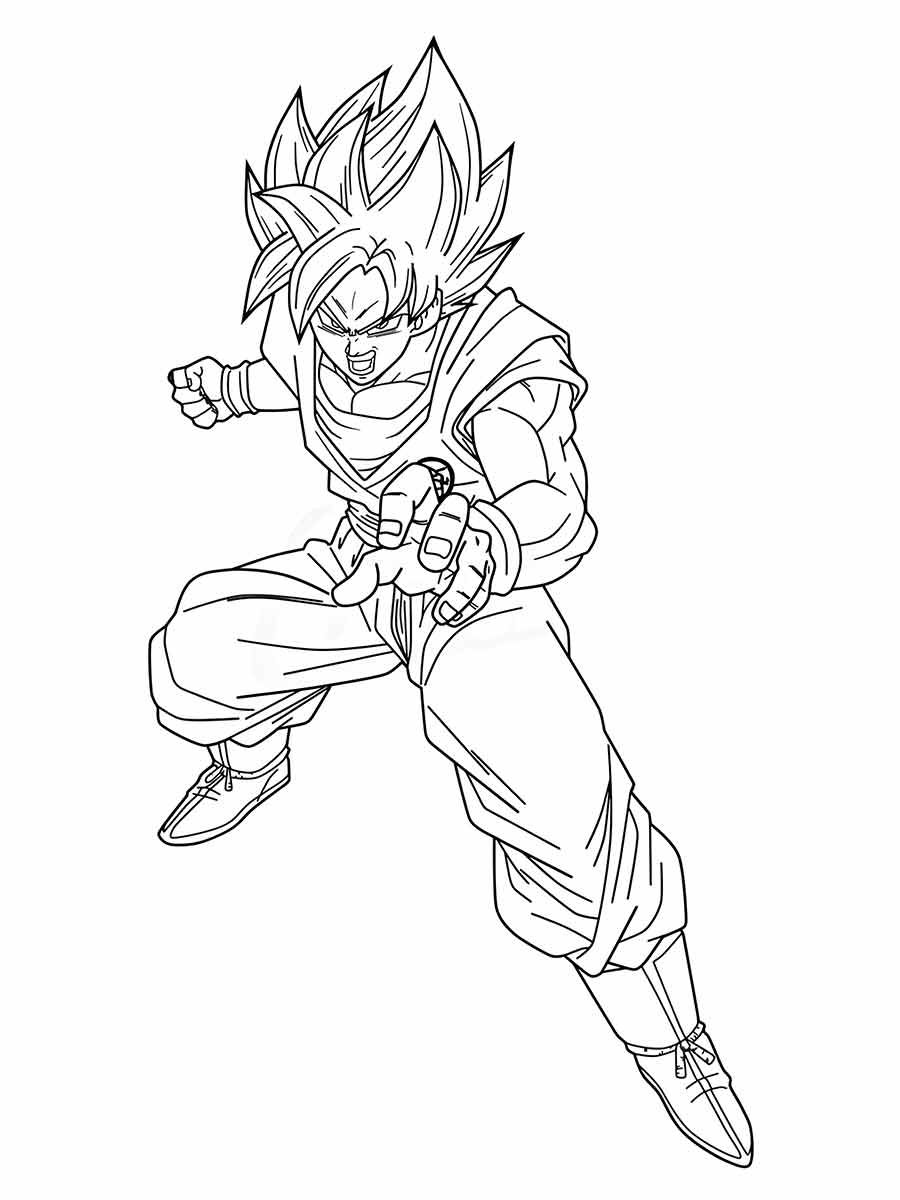 goku para colorir 11