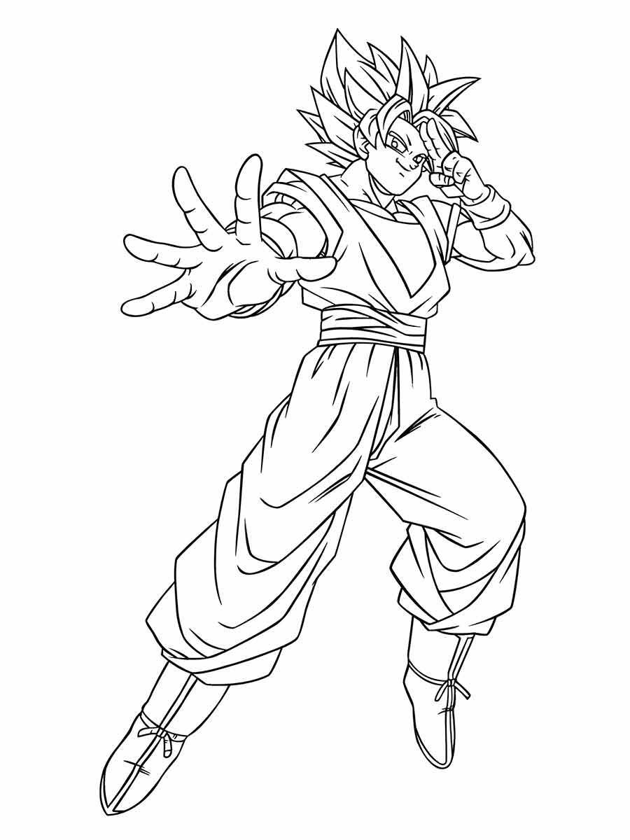 goku para colorir 13