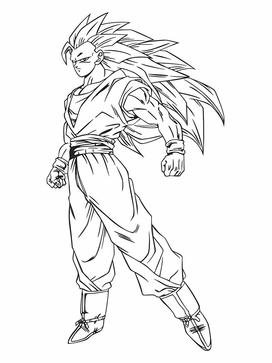 goku para colorir 14