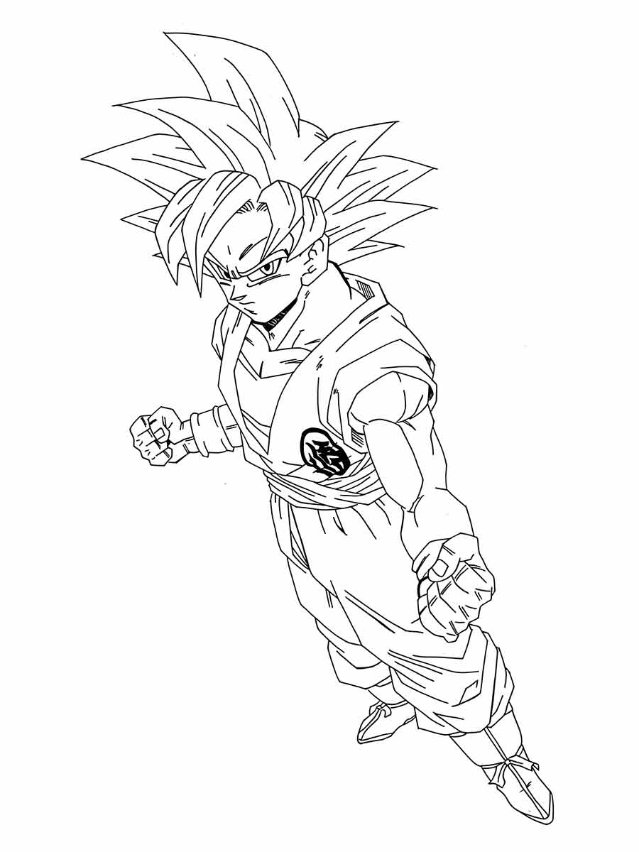 goku para colorir 15