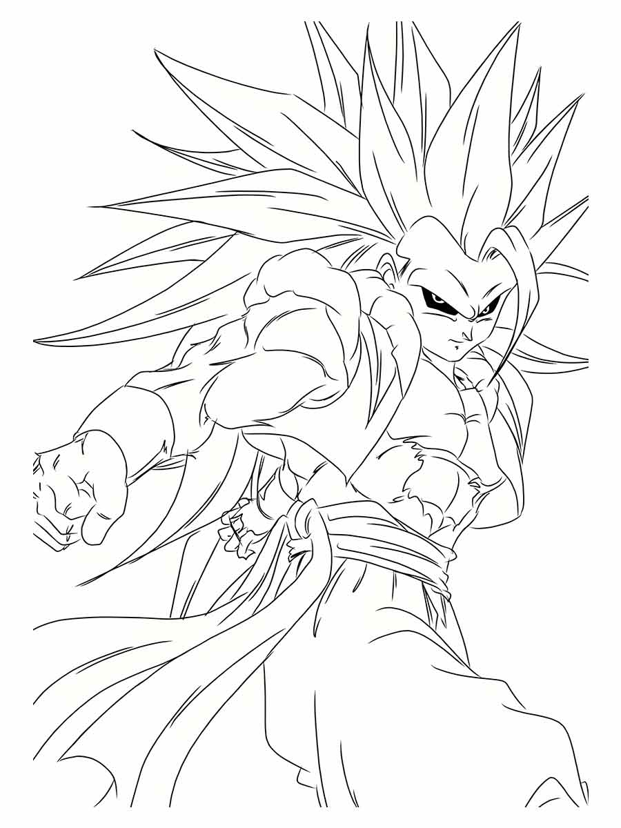 goku para colorir 17