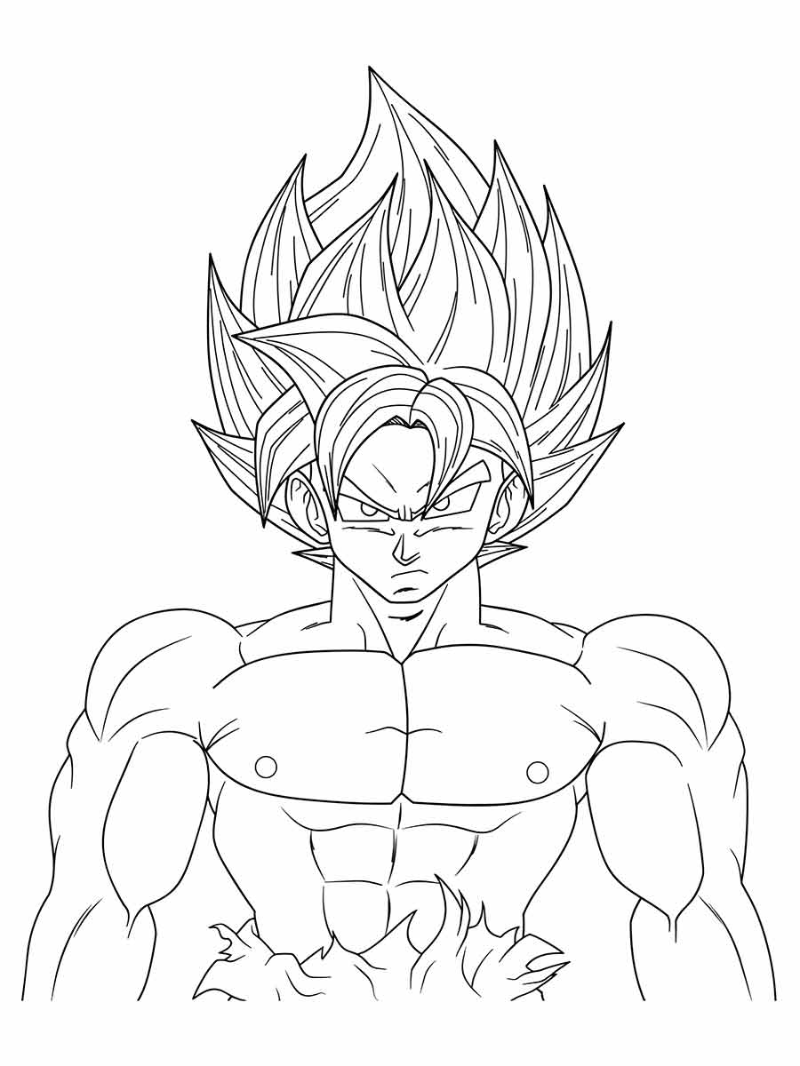 goku para colorir 18