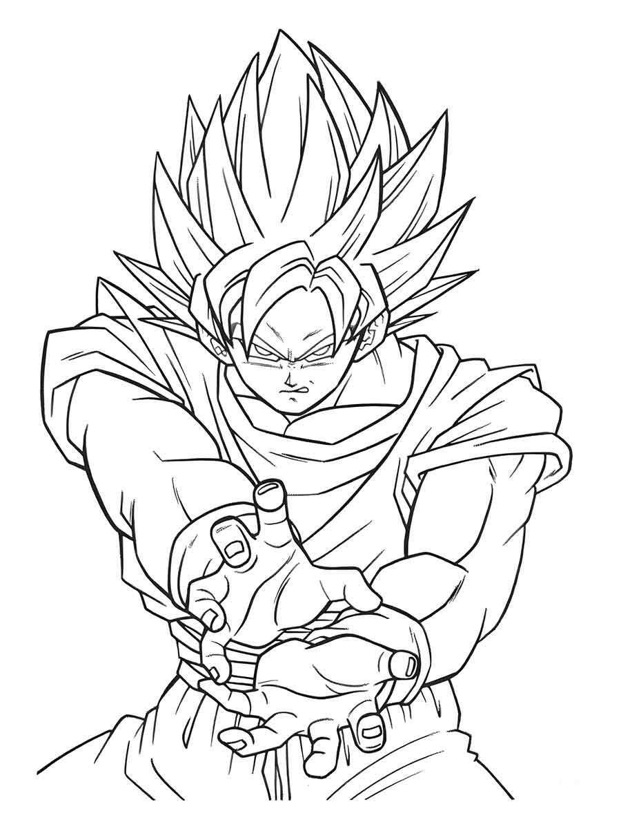 goku para colorir 19