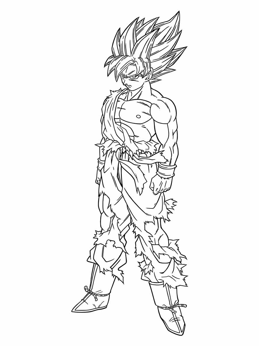 goku para colorir 20