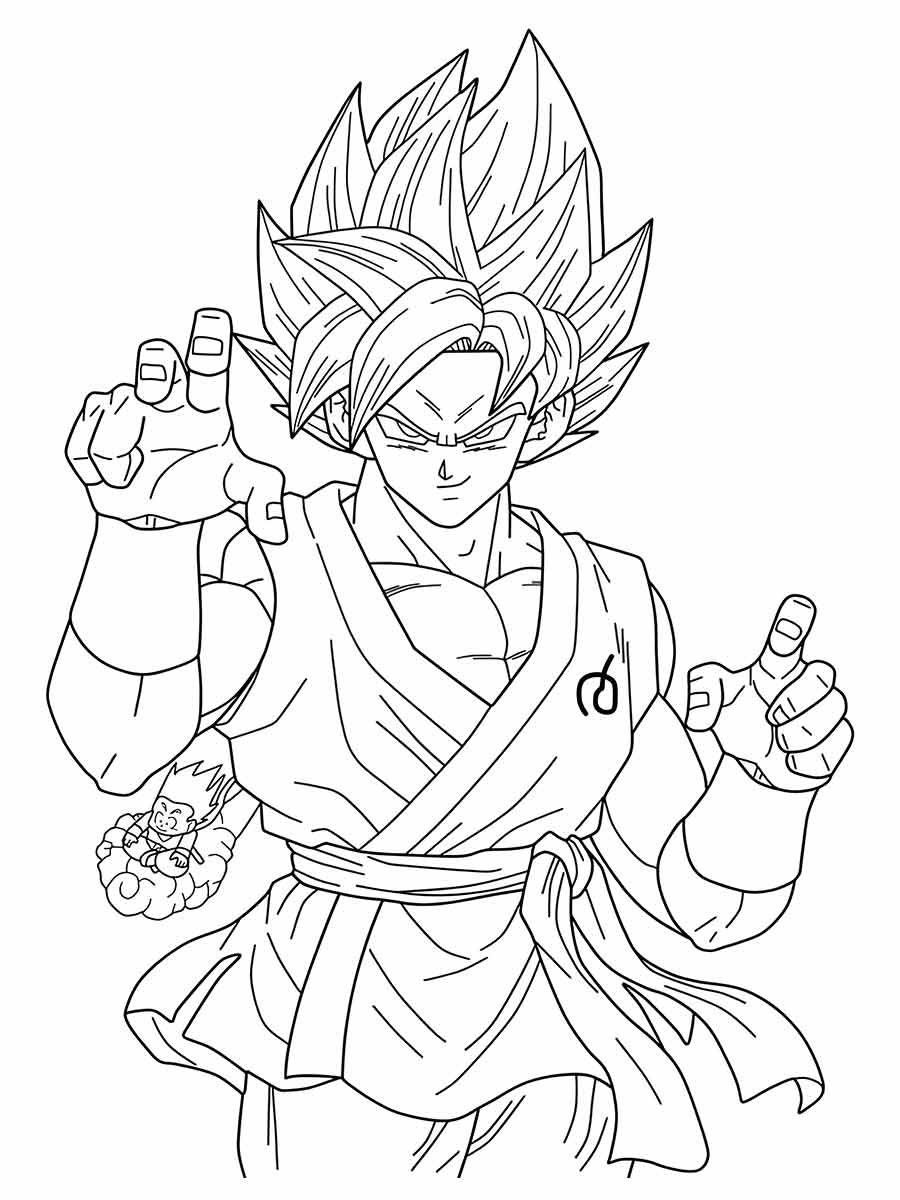 goku para colorir 22