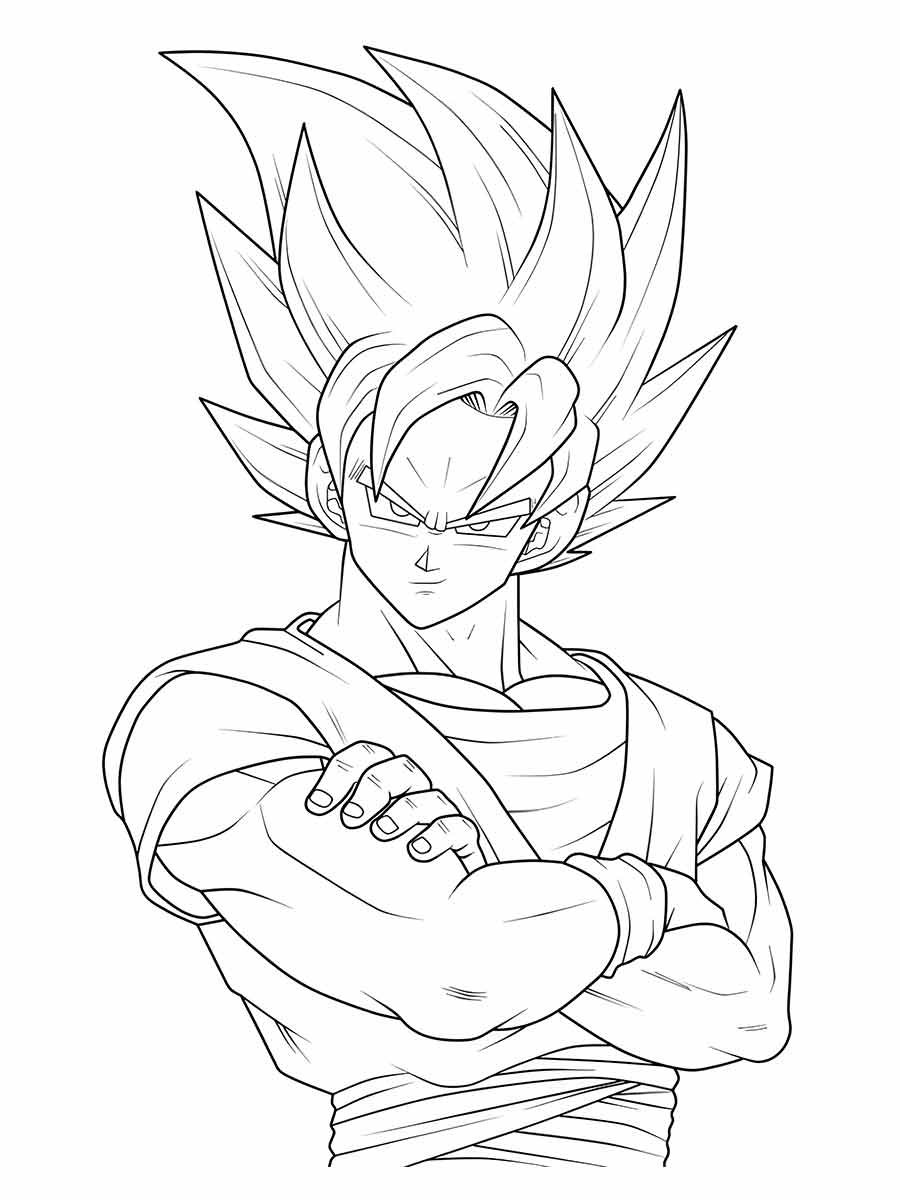 goku para colorir 3