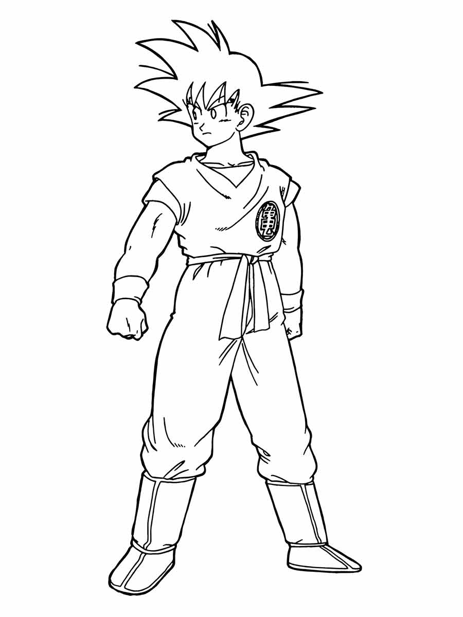 goku para colorir 4