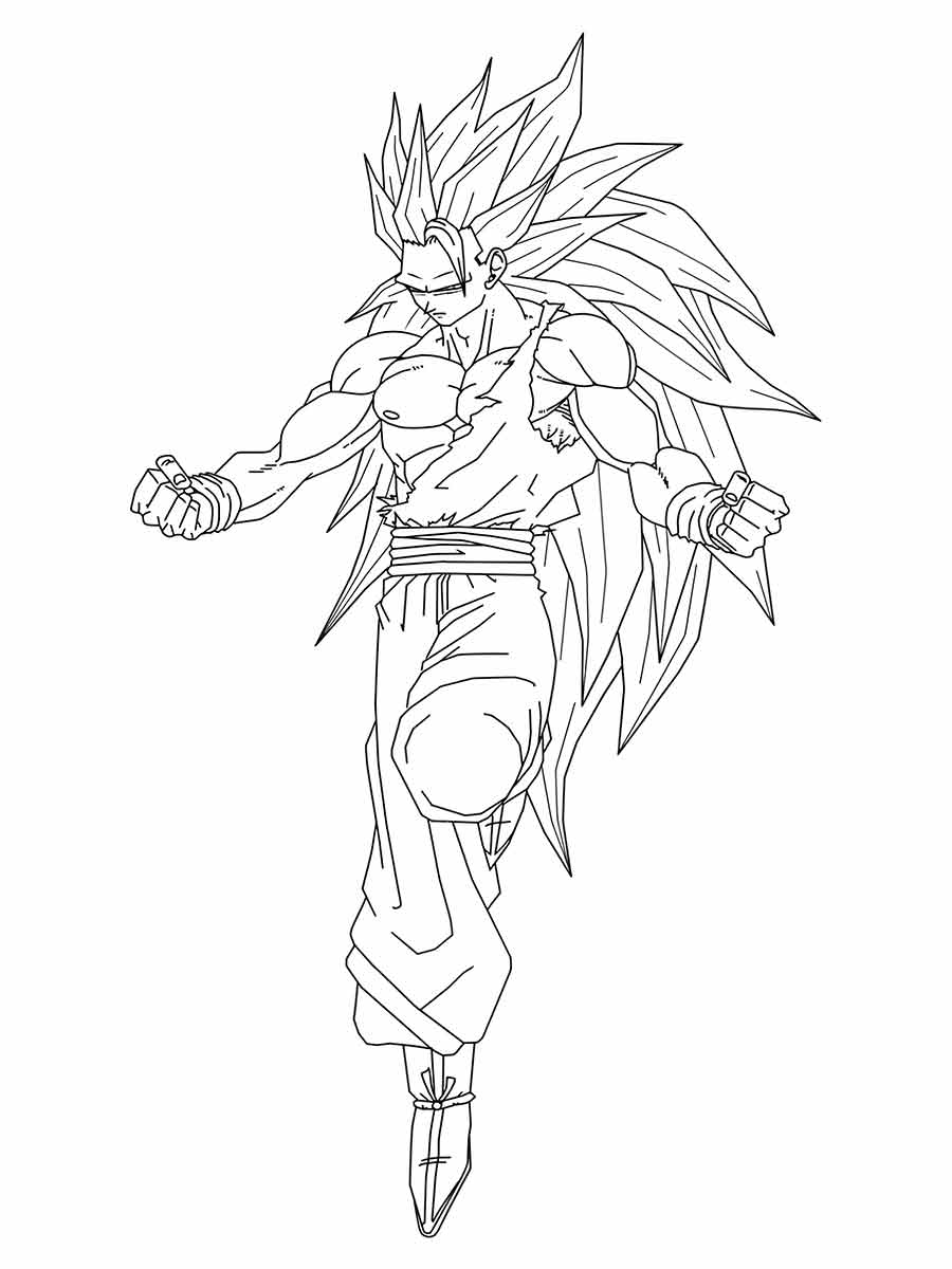 goku para colorir 7