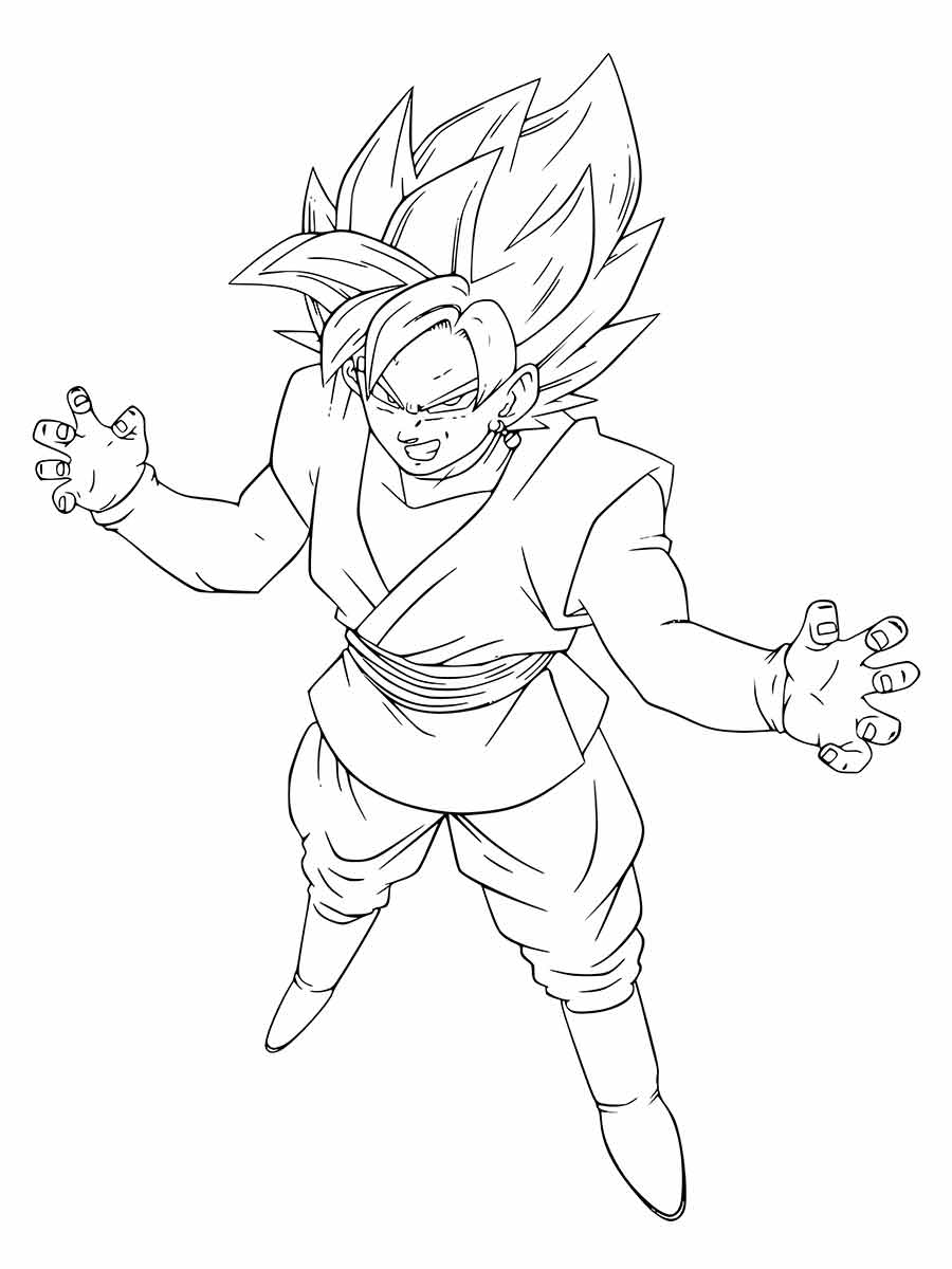 goku para colorir 8