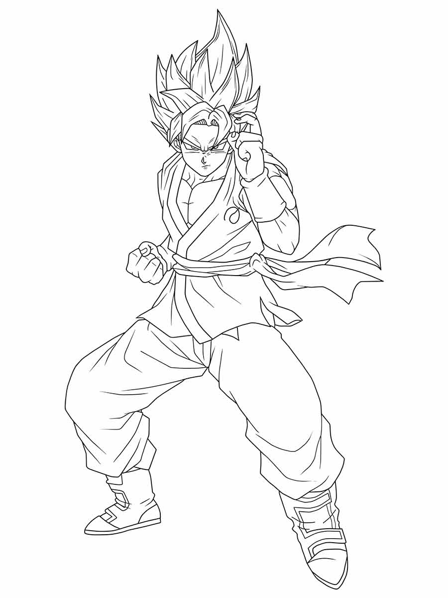 goku para colorir