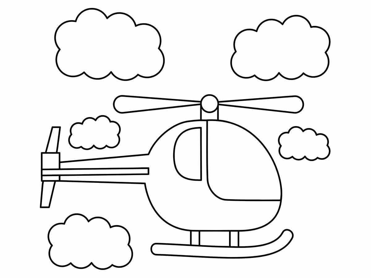 helicoptero desenho infantil para colorir