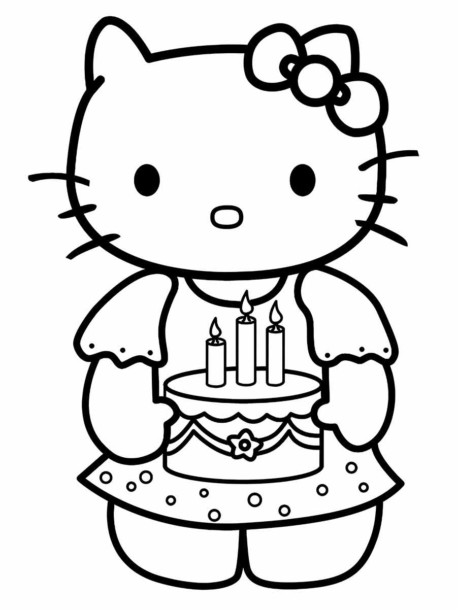 hello kitty desenho infantil para colorir