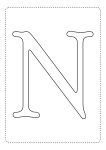letra alfabeto para imprimir colorir n