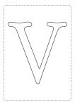letra alfabeto para imprimir colorir v