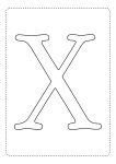 letra alfabeto para imprimir colorir x