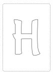 letra do alfabeto bonita h